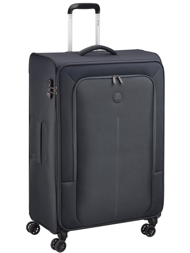 DELSEY PARIS Caracas 82 Cm Large 4-Double Wheeled Softcase Expandable Check-In Luggage Trolley - Black - Image 1